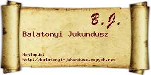 Balatonyi Jukundusz névjegykártya